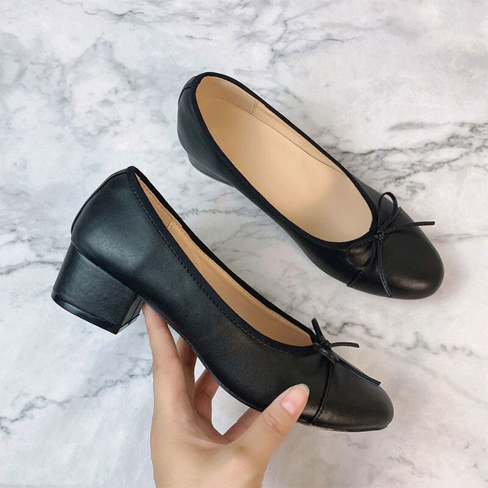 Chaussures De Ballet Femme Talons Bas - Semelle Souple, Chaussures De Danse élégantes, Pour Gymnastique, Entraînement, Style Classique - 7