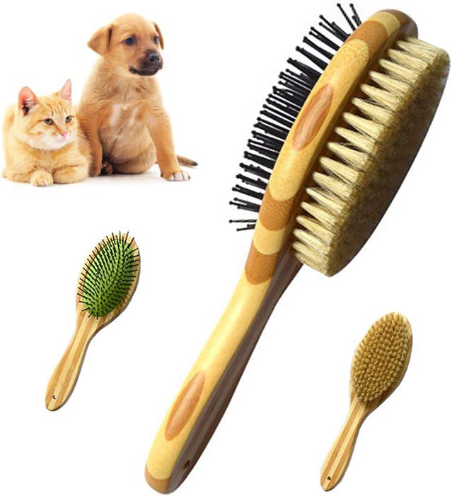 Meilleurs prix pour Brosse de toilettage en caoutchouc pour chien et chat convient aux poils courts et longs Animalerie < Chien < Toilletag