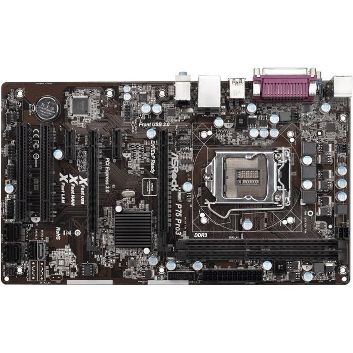 Carte mère ASRock P75 Pro3 Intel B75 LGA 1155 2xDDR3 16GB ATX - Asrock