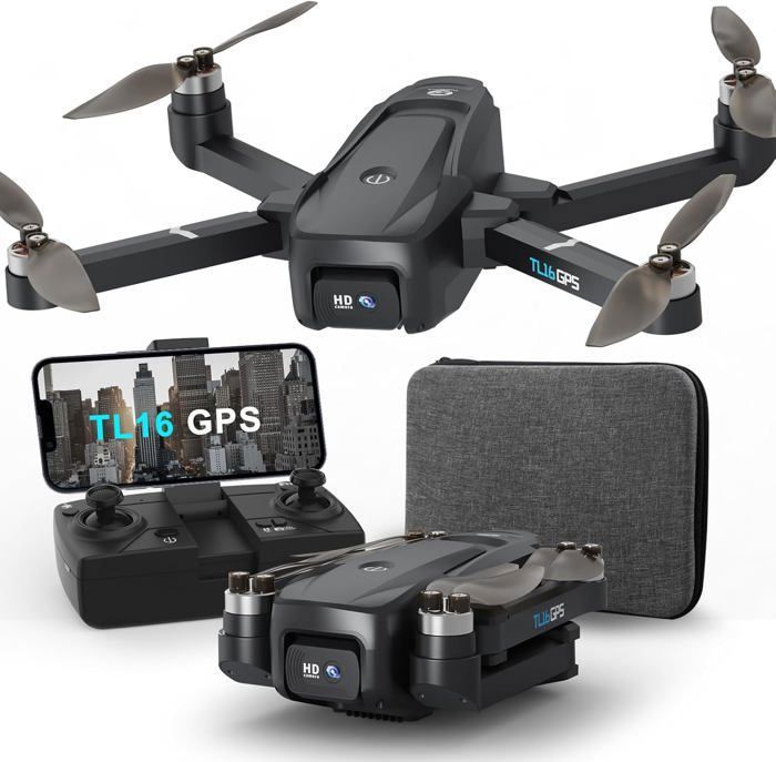 TL16GPS drone avec caméra 4K pour adulte débutant moteur brushless auto-return Follow Me 5G WiFi FPV 2 camera RC quadricopter