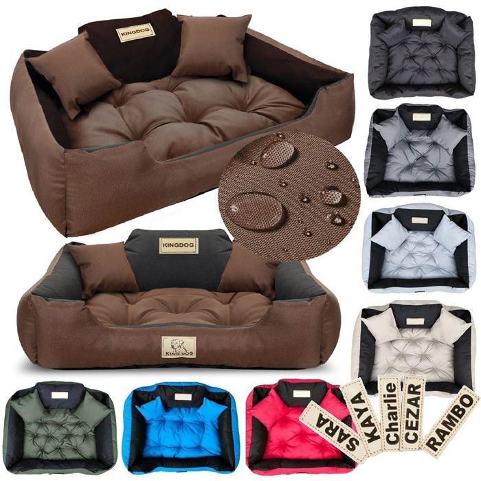 Meilleurs prix pour Panier pour chien KINGDOG 130x105 cm personnalisé imperméable marron