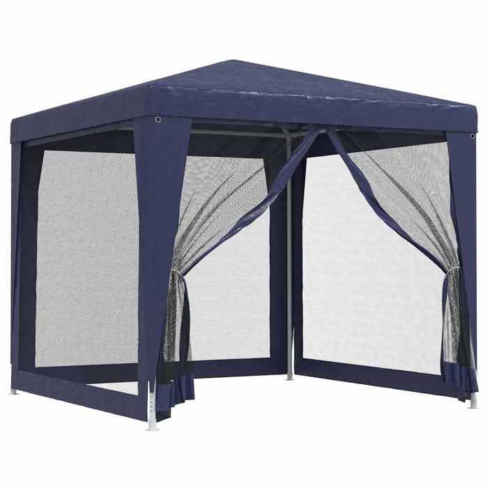 Bonne qualité - Barnum dextérieur - anti-UV - Tente de fête avec 4 parois latérales en maille Bleu 25x25 m DECO M7302384