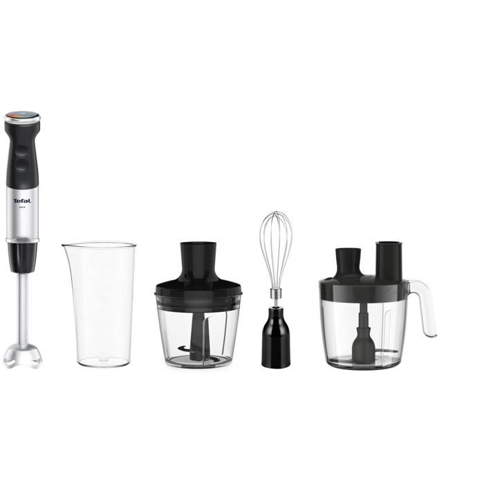Mixeur plongeant - Tefal - HB67G830 - 1000W - 5 en 1 - Noir/Acier inoxydable