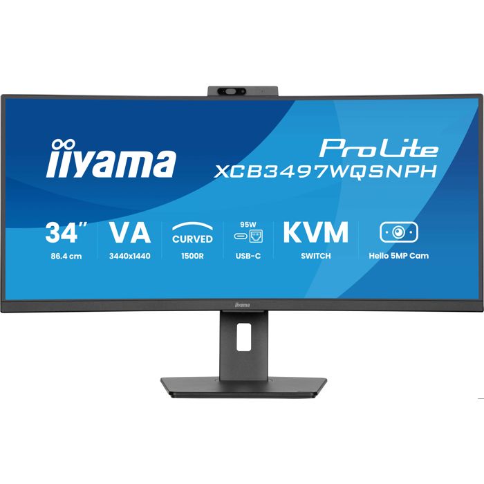 Moniteur - IIYAMA - XCB3497WQSNPH-B1 - 34 pouces - 3440 x 1440 - 1800R