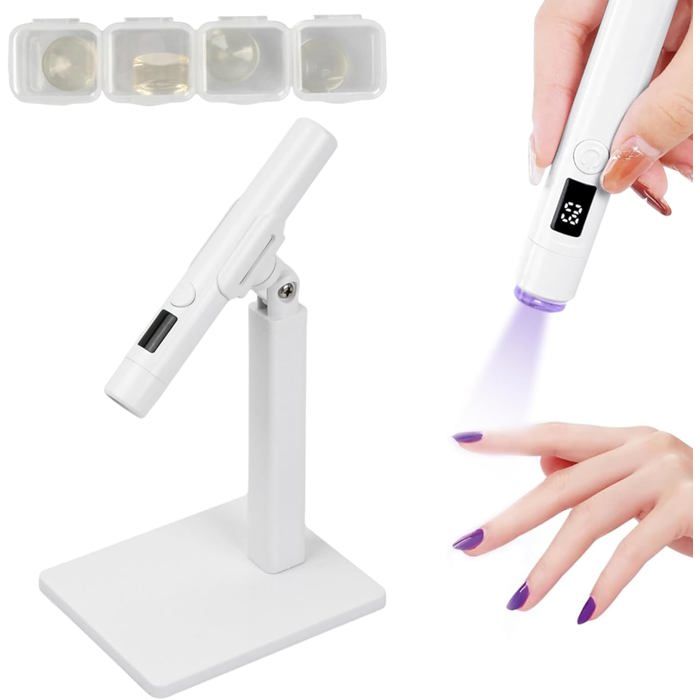 Mini Lampe Uv Ongles Gel Avec SupportLampe À Ongles Led Rechargeable Sans FilLampe Uv Portable Pour Ongles En GelSéchoir À Ongl