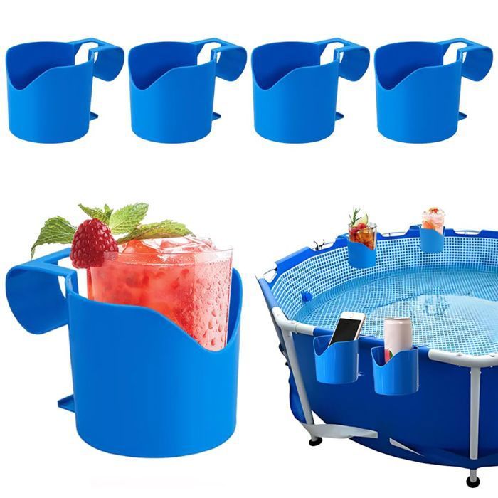 Porte-gobelet gonflable, 5 pièces, flotteurs de piscine pour boissons Porte-gobelet gonflable, 5 pièces, flotteurs de piscine pour boissons