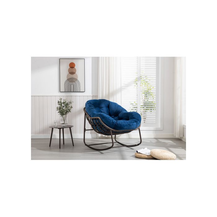 Fauteuil à bascule d'extérieur avec dossier, adapté aux porches, salons ...