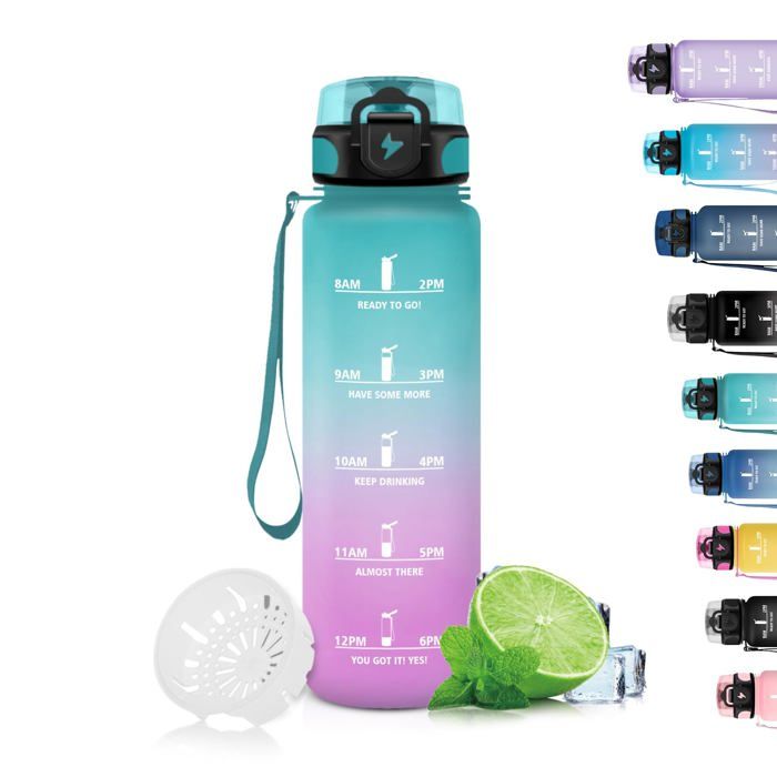 Grsta Gourde- 500ml- Gourde Isotherme, 24h Froid & 12h Chaud, Bouteille Isotherme, Anti Fuite, Bouteilles Reutilisable, Bouteille d'eau pour l'École, Camping, Extérieur, Voyage
