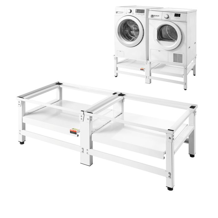 Socle Lave Linge Hauteur 37 cm VEVOR Support Machine à Laver Charge 318 kg Rehausseur à Plateau Coulissant pour Sèche-linge - Vevor