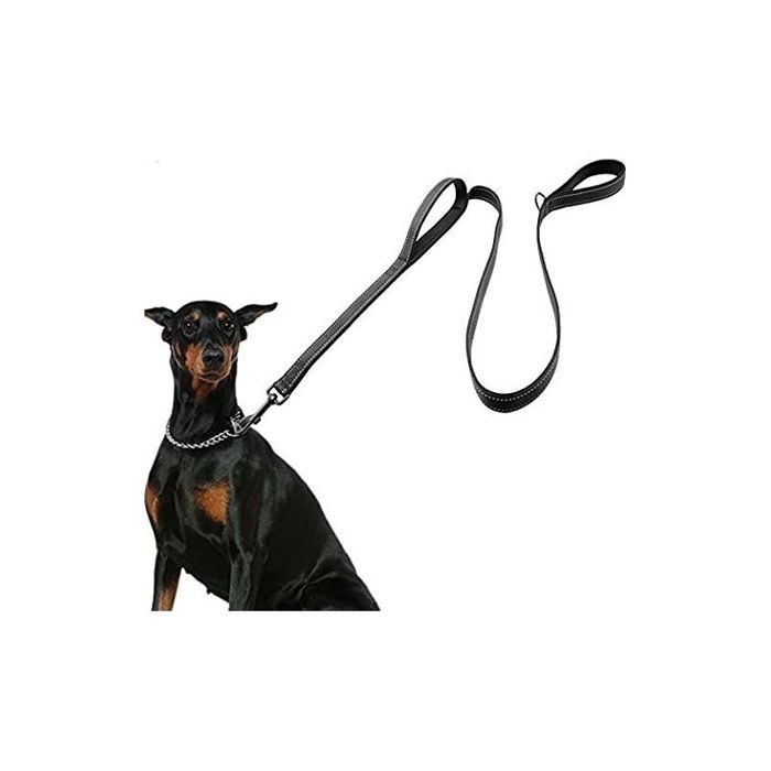 Laisse pour chien - PZCC - 1.5 m - Poignée rembourrée - Réflecteurs nocturnes - Corde nylon