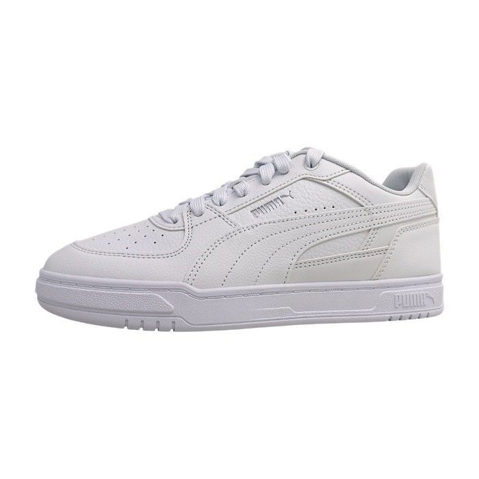 Hommes Puma Baskets Caven III Textile Lacets Plat - blanc/argent/noir 01
