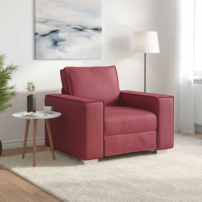 Chaise intérieure moderne vidaXL Fauteuil Bordeaux 100 cm Simili cuir(6933）