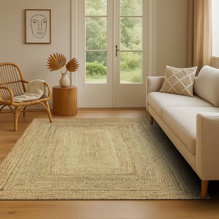 full tapis de salon ou de chambre jute 120 x 170 cm naturel achat vente tapis jute cdiscount