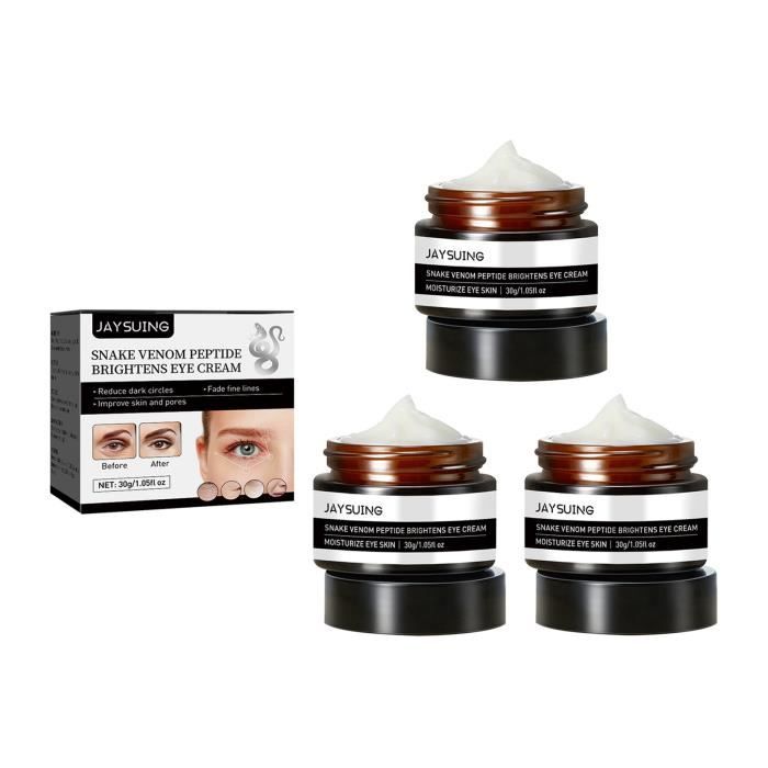 Crème éclaircissante pour les yeux au venin de serpent 30g 2pc A noir