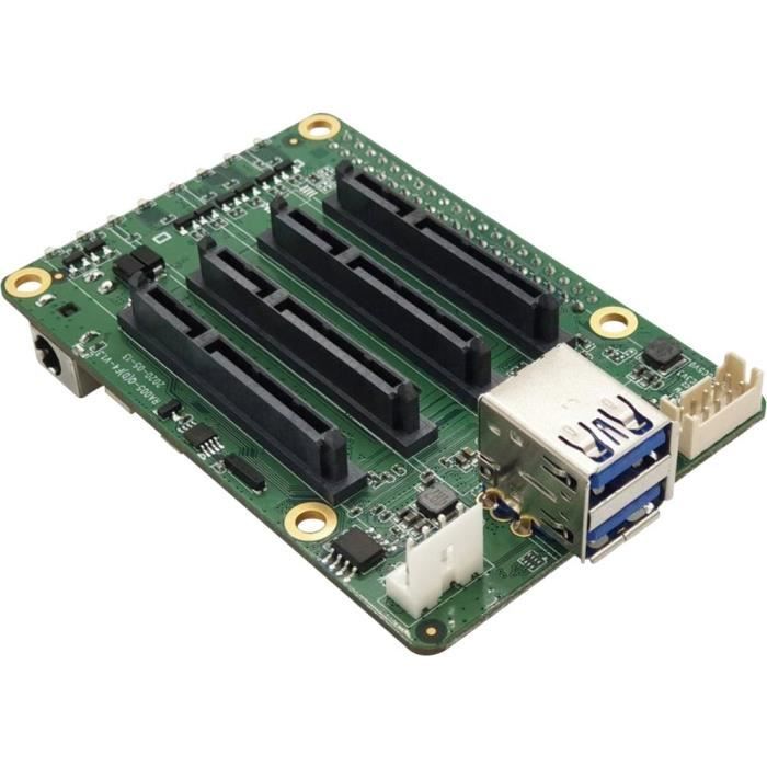 Module dextension SATA HAT Quad – Allnet – Raspberry Pi – 4 baies – Alimentation USB PD/QC – USB3