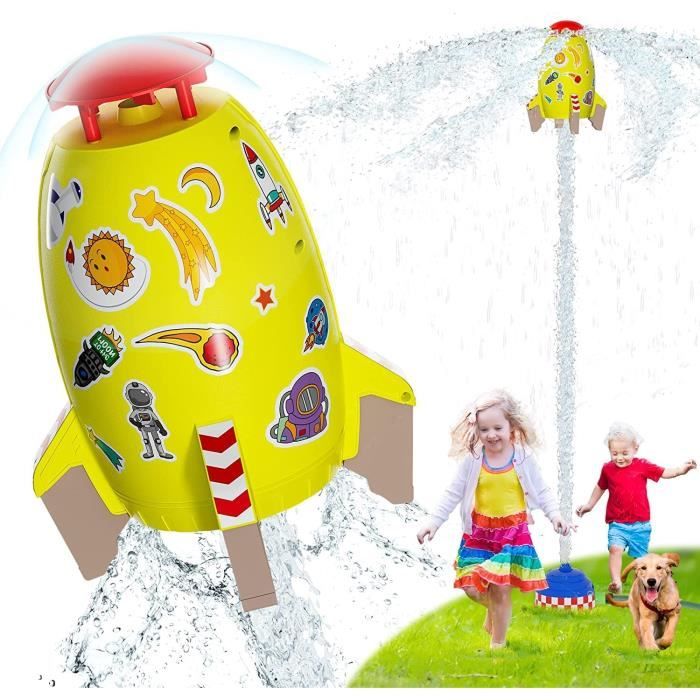 Rocket Sprinkler - Arroseur Fusée Pour Enfants, Jouet D'Eau Extérieur Qui Vole Et Arrose, Idéal Pour Jeux D'Été Au Jardin Jouet Arroseur Enfants été