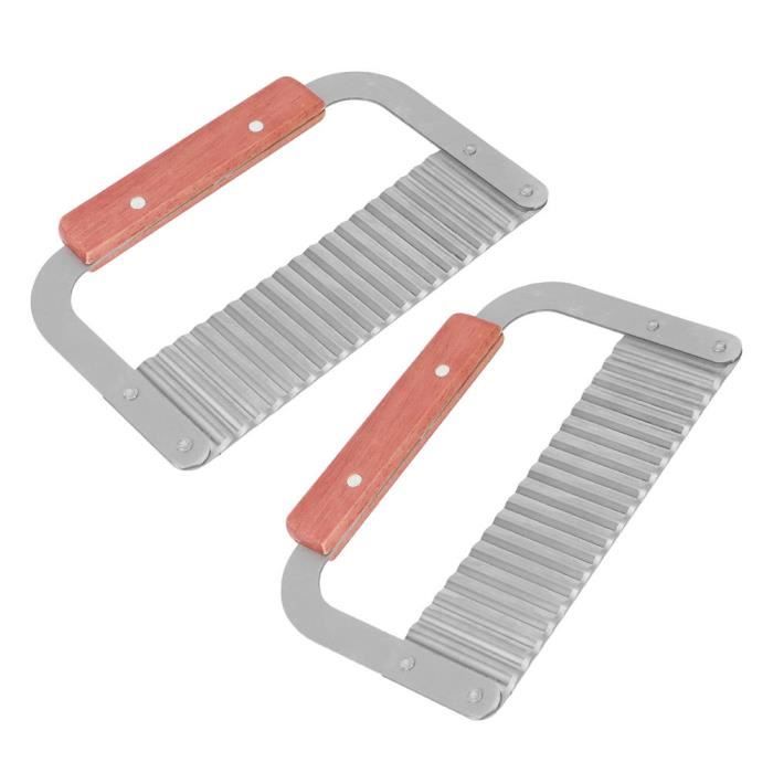 Tbest coupe-cire Poignée en bois dur Crinkle Wax Savon végétal Moules