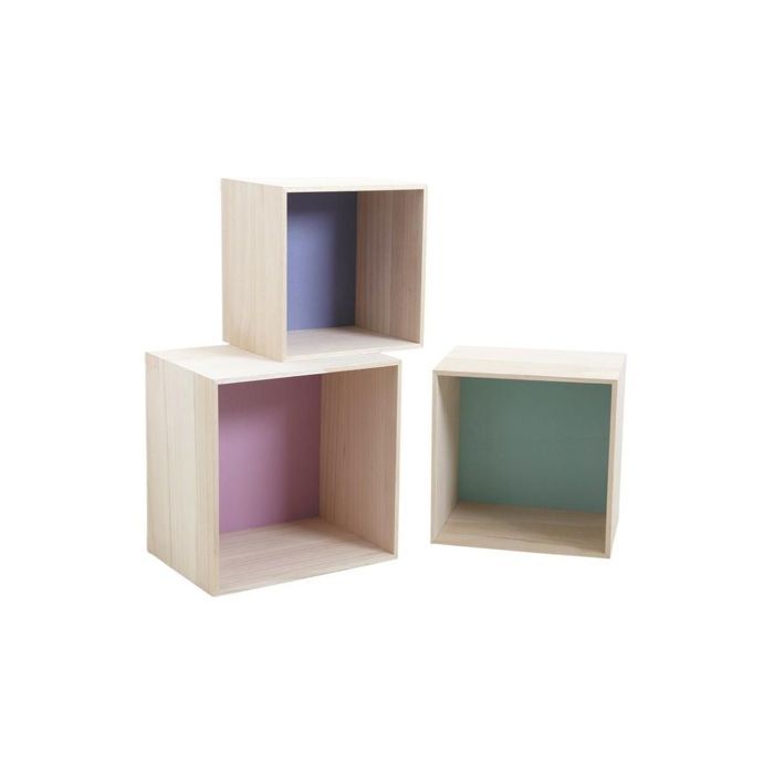 Niches Murales Carrees Colorees Lot De 3 Achat Vente Objet Decoration Murale Niches Murales Carrees Colo Cdiscount