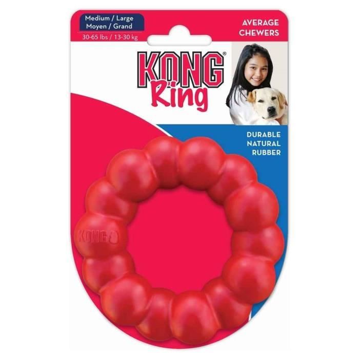 Meilleurs prix pour Jouet Anneau Ring - Kong - M/L - Caoutchouc - Rouge - Pour Chien