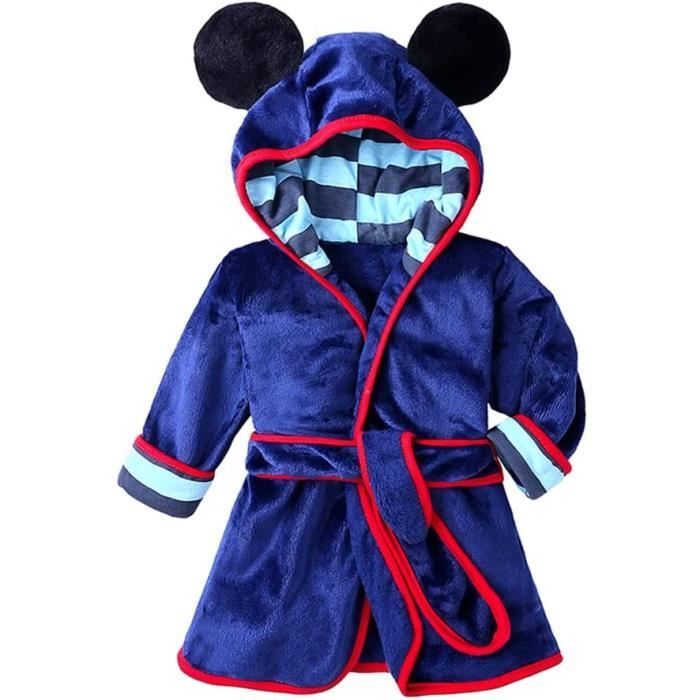Peignoir Bain Enfant URAQT - Polaire Douce - Capuche Animale - 0-3 Ans - Garçon/Fille