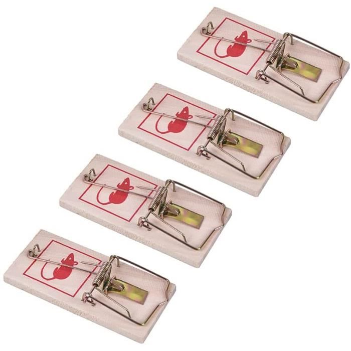 Lot De 2 Tapettes à Souris En Bois Protect Expert - Piège Mécanique Rapide, Appât Au Gruyère Inclus