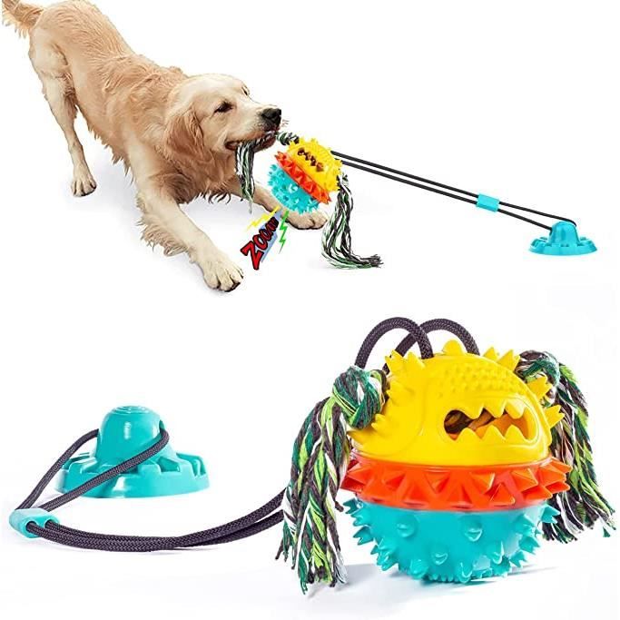 Jouet pour Chien avec Ventouse Dog Chew Interactive Toy Jouet Chien Indestructible Adapté aux Petits et Grands Chienscadeau Chien