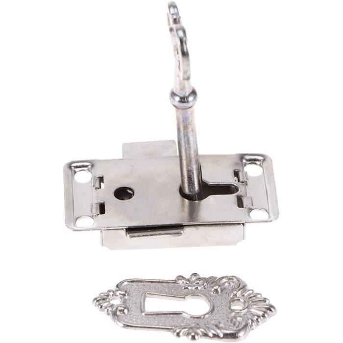 Cadenas Loquet Vintage Alliage Zinc - Pour Boîte à Bijoux, Tiroir - Style Rétro Avec Clé