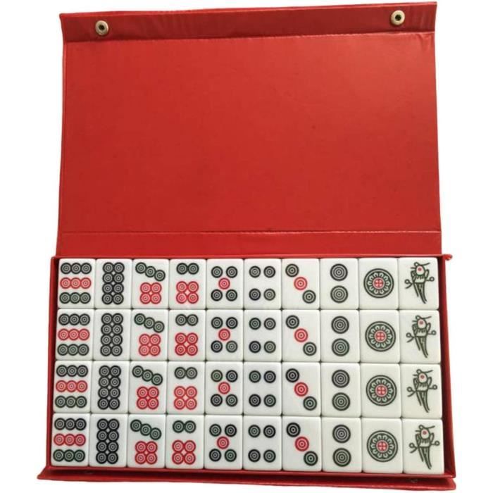 Mahjong 2 Joueurs Mah Jong Mahjong Chinois Mahjong Majong Ensemble De Jeu Portable En Acrylique Pour Voyage, Fu00eate, Jeu Familial (couleur : Violet Jeu Mahjong
