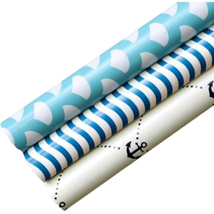 Pmueuff Papier Cadeau Anniversaire, Lot De 5 Papier Cadeau Rouleau 43 Cm X 300 Cm Paper Cadeau Birthday Pour Enfant Rouleau Papier D'Emballage Impression Colorée Pour Toutes Les Fêtes D'Anniversaire