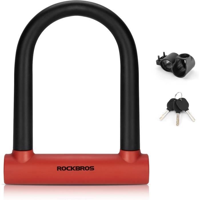Smyidel Antivol Vélo En U – Cadenas à Code 4 Chiffres, Acier Trempé, Résistant Et Réglable