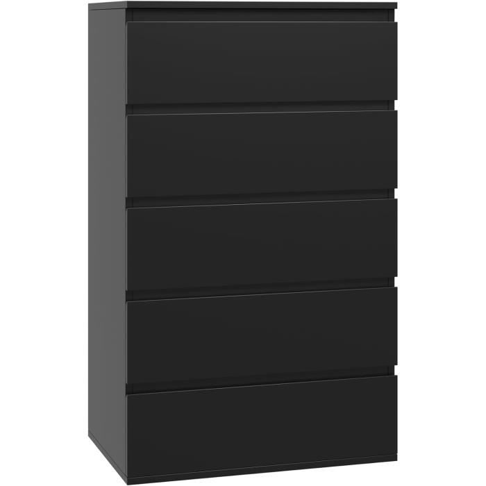 FOREHILL Commode Avec 4 Tiroirs Commode De Chambre Blanche Meuble De Rangement Pour Salon