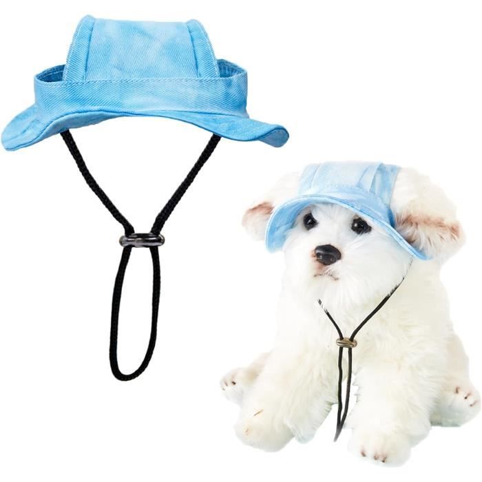 Casquette de Baseball pour Chien - Marque Inconnue - Bleu - Réglable - Contre Le Soleil
