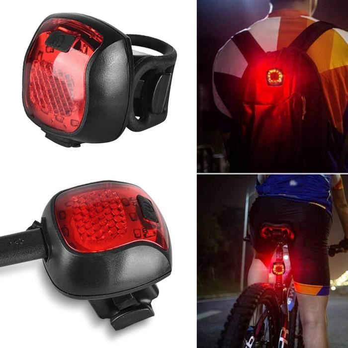 Rechargeable USB DEL vélo phare Vélo Cyclisme Tête Lumière Arrière Feu avant 
