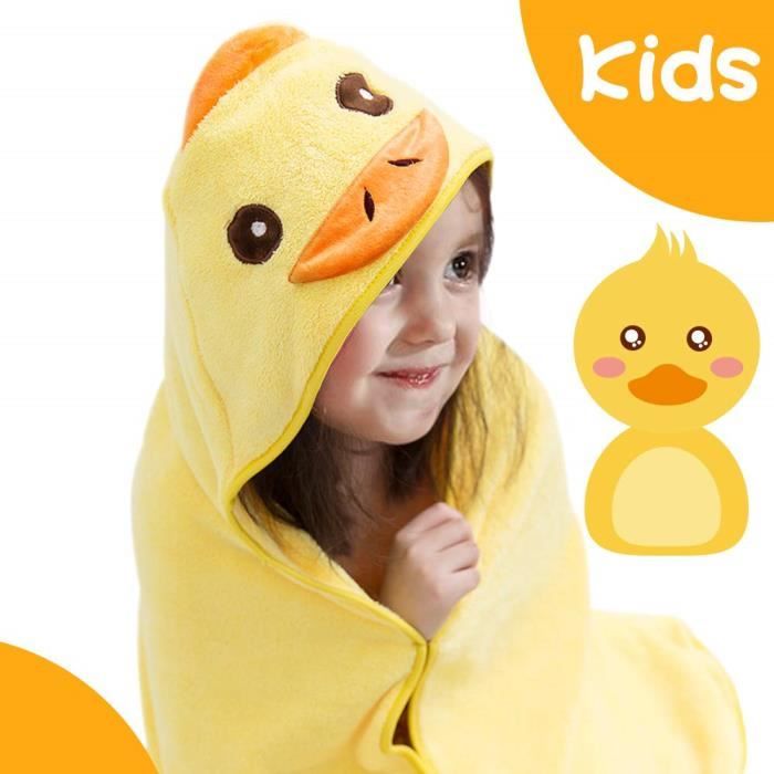 1pcs Serviette De Bain Bebe En Microfibre A Capuchon 90x90cm Unisexe Nouveau Ne Nourrisson Naissance Cape De Bain Canard Achat Vente Sortie De Bain Cdiscount