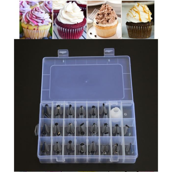 Kitchenpro Coffret Douille Patisserie 42 Pcs En Acier Inoxydable Douille Decoration Gateau Cdiscount Maison