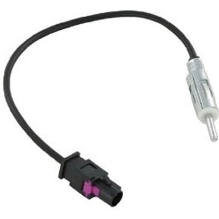 CABLE ADAPTATEUR FAKRA ISO POUR ANTENNE AUTORADIO PEUGEOT - RENAULT