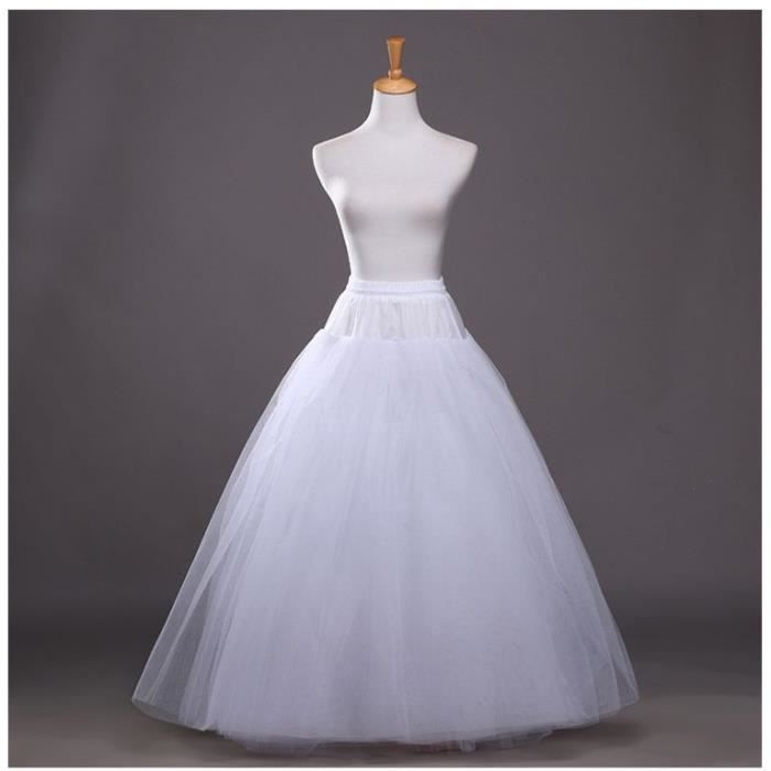 Jupon De Mariee Soiree Mariage Tulle Mariage Jupe Crinoligne Femme Blanc Longue A Line Naturel Sans Cerveaux Emilie Vogue Achat Vente Jupon De Mariage 2009939907099 Cdiscount