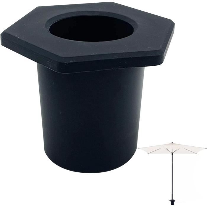 FUIPVGI 4 Pcs Parapluie De Table Anneau De Trou Capuchon Et Anneau De Trou Anneaux De Parasol De Table Avec Capuchon Bouchon Pour Parasol Pour Parapluie Extérieur (Blanc