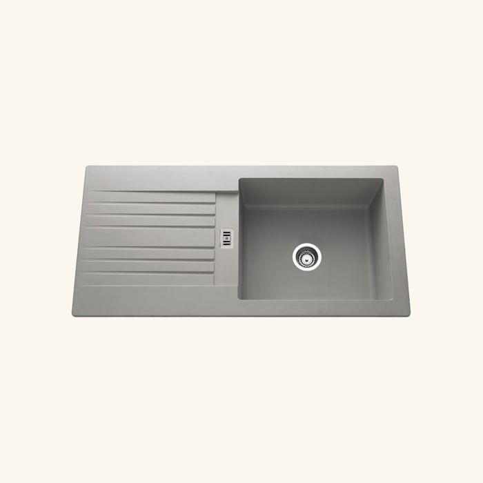 Vier synth&egrave;se b&eacute;ton pluton 1 grand bac 1 &eacute;gouttoir - gris