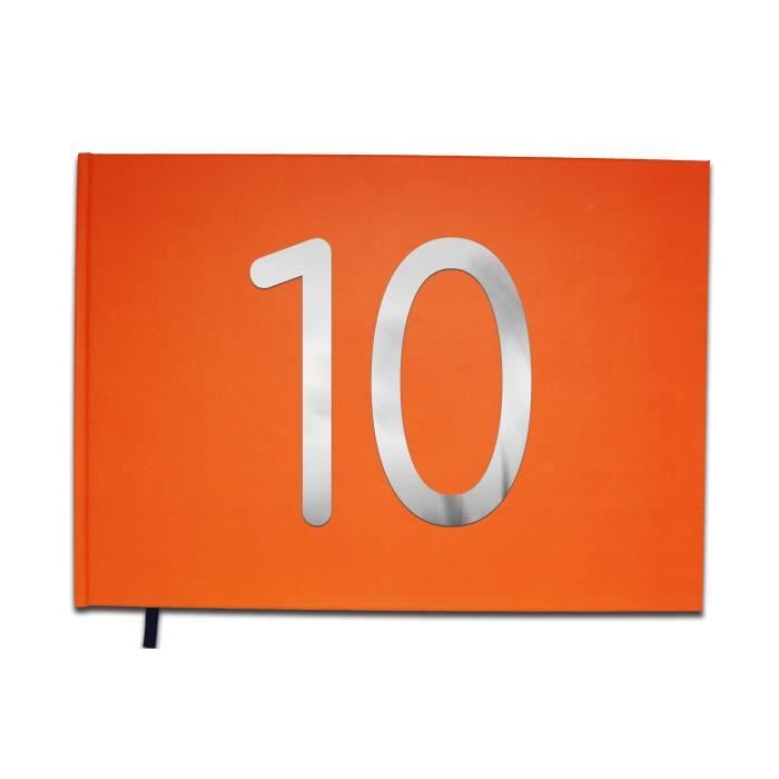 Livre D Or 10 Ans Anniversaire Mariage Retraite Lettres Chromees 100 Pages Qualite Premium Uttscheid Couleur Orange Cdiscount Beaux Arts Et Loisirs Creatifs