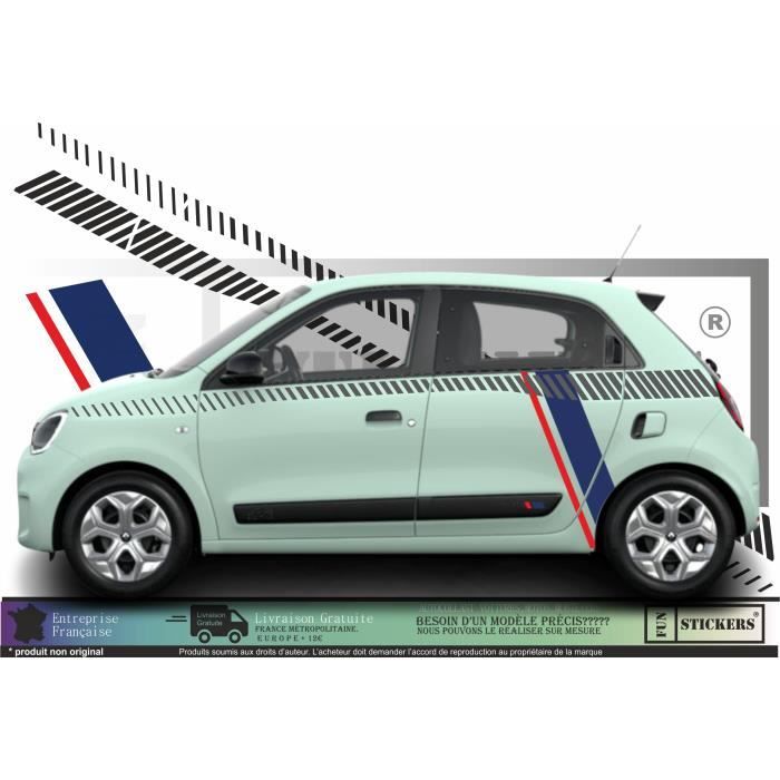 Renault Twingo 3 Kit bandes édition spéciale France - GRIS - Kit Complet - Tuning Sticker Autocollant Graphic Decals