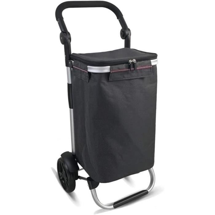 Chariot de Courses Chariots de Courses Aluminium Cadre Pliable Épicerie Chariot avec Sac en