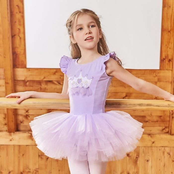 Enfant Filles Gymnastique Ballet Danse Body Kids Sports Justaucorps Tutu Costumes 