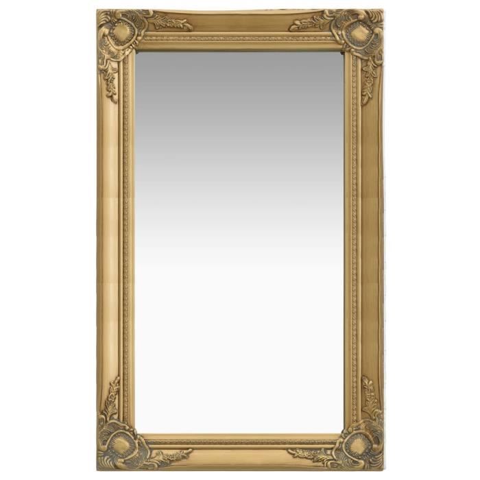 Miroir mural style baroque 50x80 cm Doré