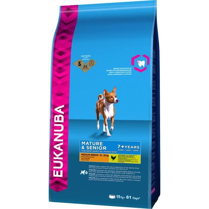 Nourriture Eukanuba MATURE Adulte Poulet 15 kg