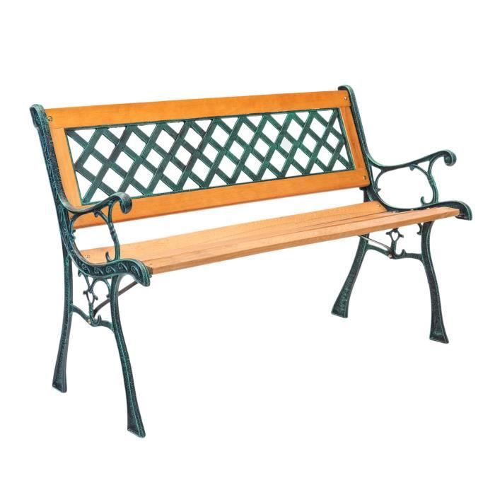 Harbour Housewares Jardin Banc Antique Style Fer Forge Assise En Bois 2 Seater Treillis Achat Vente Banc D Exterieur Harbour Housewares Jardin Cdiscount