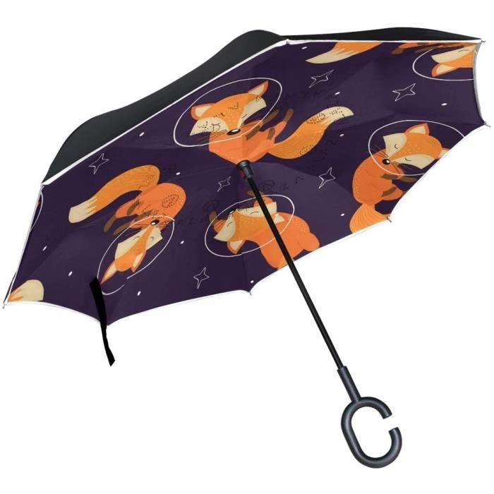 12 côtes parapluie automatique inversé parapluie coupe-vent pliant avec bande réfléchissante pour hommes femmes 