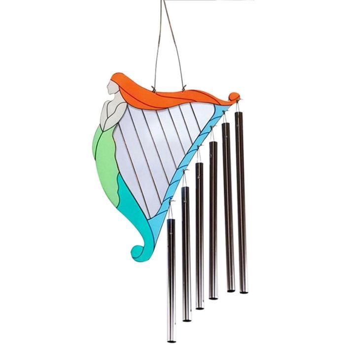Harpe de porte de Noël vintage Carillon de porte en bois des Fêtes Carillons  de harpe de porte dours de Noël Carillons dentrée en bois Harpe de porte à  3 cordes 