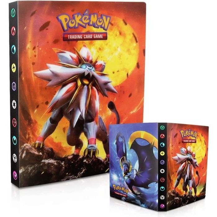 Classeur pour cartes - Pokémon - Album de cartes - 240 cartes - Couverture colorée - 30 pages
