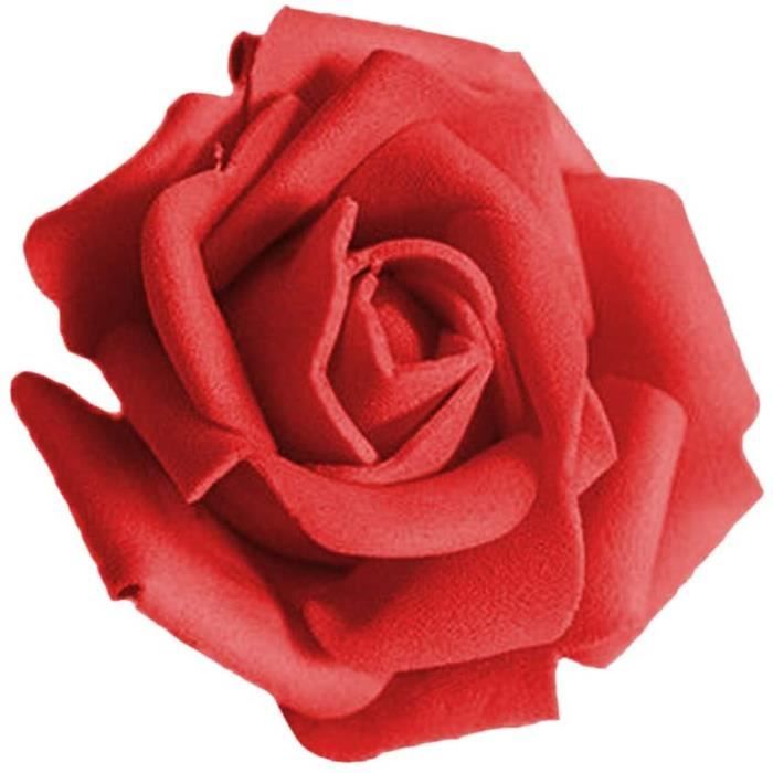50pcs Corolle Rose de Mousse Tête de Fleur Artificielle Décoration DIY  Jardin Maison (Rouge) - Cdiscount Maison